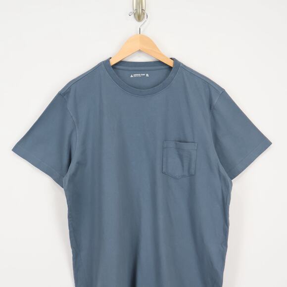 American Giant Men's Short Sleeve Pocket Tee Stormy Weather Blue Size XL NWOT - Picture 2 of 6
